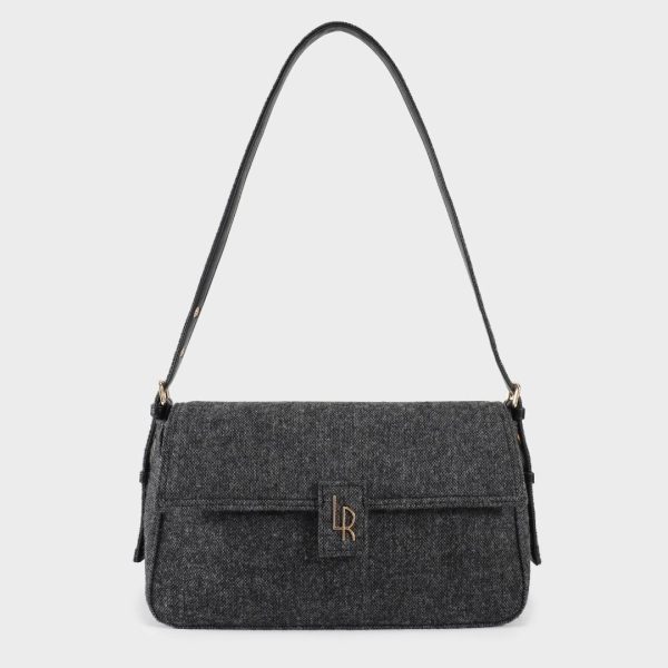 Borsa a Spalla Caroline Nero Gold
