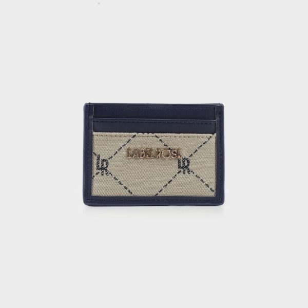 New Monogram Card Wallet Blu Notte